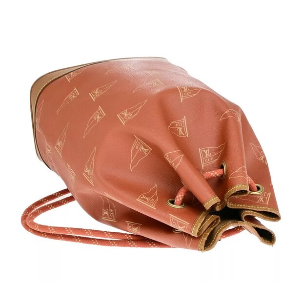 LOUIS VUITTON Logo Cup Saint Tropez Shoulder Bag PVC Leateher Red - Picture 6 of 12
